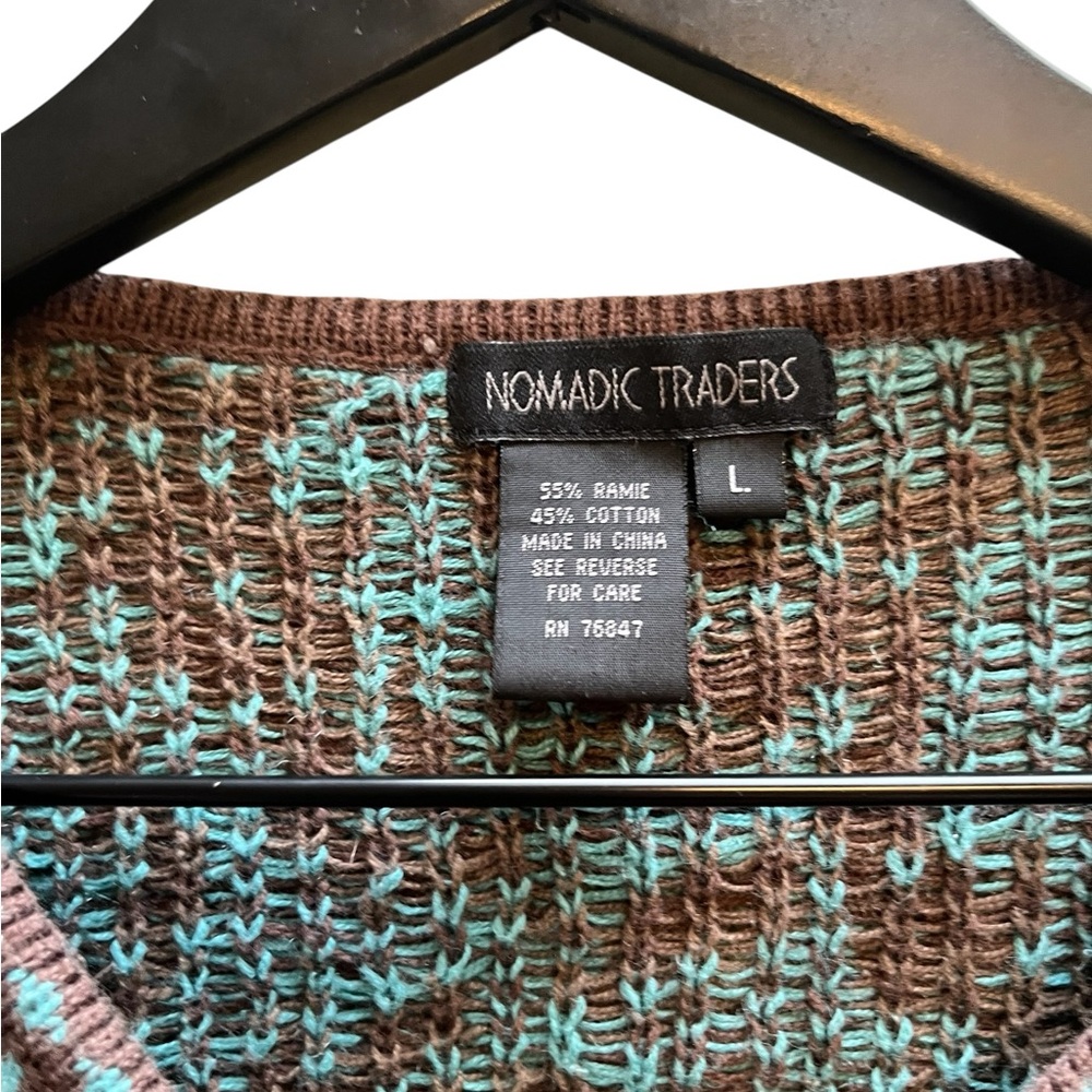 Nomadic Traders Brown And Teal Patterned Shacket … - image 7